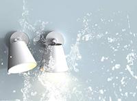 Badkamerlamp wit metaal wandlamp &apos;IP S6&apos; GU10 IP44 - thumbnail