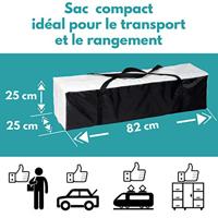 BAMBISOL - Opvouwbare babybox/wieg 90x90cm met 2 slaapniveaus - draagtas, speelruimte - thumbnail