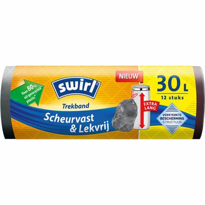 Swirl xl pedaalemmerzakken met trekband 30l 12 stuks