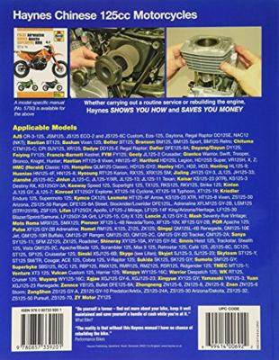Chinese, Taiwanese & Korean 125cc Motorcycles with carburettor engines (models up to 2015) 4871