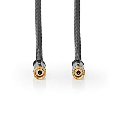 Satelliet- en Antennekabel | F Male - F Male | 5,0 m | Gun Metal Grey Satelliet- en Antennekabel | F Male - F Male | 5,0 m | Gun Metal Grey