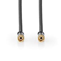 Satelliet- en Antennekabel | F Male - F Male | 5,0 m | Gun Metal Grey - thumbnail