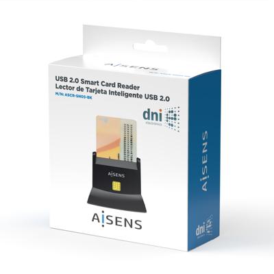 ID/SIP-kaartlezer Aisens ASCR-SN05-BK Zwart - thumbnail
