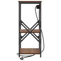 Nachtkastje 2 pcs bruin eikenkleur 41 x 31 x 76 cm Bewerkt hout - thumbnail