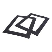 Creativ Company Passepartouts, a4, afm 28,5x37 cm, 500 gr, zwart, 100 stuk/ 1 doos - thumbnail