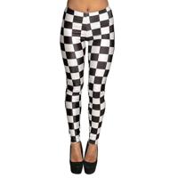 Race Legging Zwart/Wit Dames - thumbnail