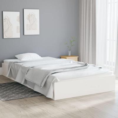 Bedframe massief hout wit 90x200 cm Bedframe massief hout wit 90x200 cm