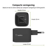 Belkin BoostCharge Pro 2-poorts USB-C GaN-wandlader met PPS (65 W) oplader - thumbnail