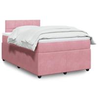Boxspring met matras fluweel roze 120x190 cm - thumbnail