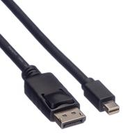ROLINE DisplayPort kabel, DP M - Mini DP M, zwart, 1,5 m - thumbnail