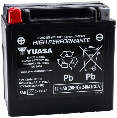 YUASA batterij "ytx14h". battery ytx14h agm