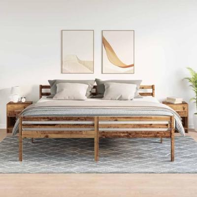 Nachtkastjes 2 st met lade 40x34x50 cm oud houtkleurig