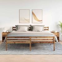 Nachtkastjes 2 st met lade 40x34x50 cm oud houtkleurig - thumbnail