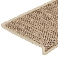 Trapmatten zelfklevend 30 st sisal-look 65x21x4 cm zandkleurig - thumbnail