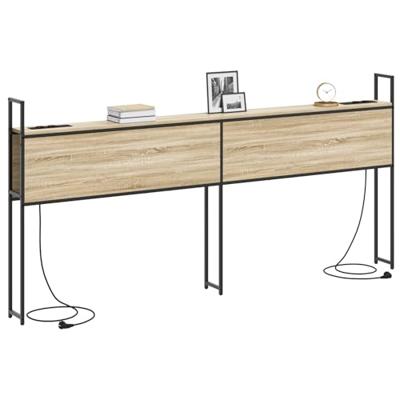 Opberghoofdbord met hoofdeinde met opslag Sonoma eiken 180 cm Bewerkt hout Opberghoofdbord met hoofdeinde met opslag Sonoma eiken 180 cm Bewerkt hout
