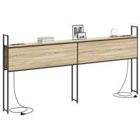 Opberghoofdbord met hoofdeinde met opslag Sonoma eiken 180 cm Bewerkt hout - thumbnail