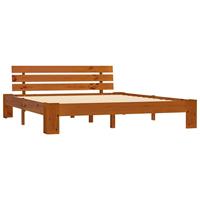 VidaXL Bedframe massief grenenhout honingbruin 180x200 cm - thumbnail