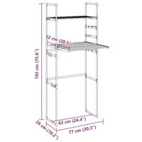VidaXL Wasmachinerek 77x52x192 cm aluminium - thumbnail