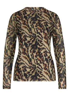 Tramontana Mock-neck Top Wild Illusion C26-18-401 T-shirt Lange Mouw 009991-printneutrals