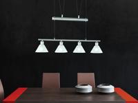 Trio Moderne HanglampSeries 3751 4-lichts nikkel mat - 3751041-07 - thumbnail