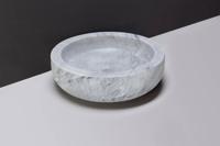 Waskom Forzalaqua Verona Carrara Rond Gepolijst en Gekapt 40x12x cm - thumbnail