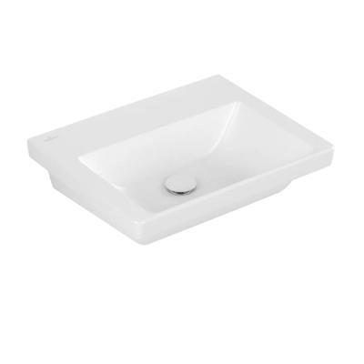 Wastafel Villeroy & Boch Subway 3.0 Met CeramicPlus Zonder Kraangat Zonder Overloop 55x44x16.5 cm Stone White Villeroy & Boch Wastafel Villeroy & Boch Subway 3.0 Met CeramicPlus Zonder Kraangat Zonder Overloop 55x44x16.5 cm Stone White Villeroy & Boch