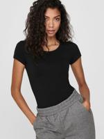 Only 15205059 Onllive Love Life S/s O-neck Top T-shirt Korte Mouw Black 15205059 - thumbnail
