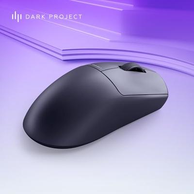 Dark Project Nexus (zwart) - Draadloze 2,4 GHz, Bluetooth & USB-C bedrade gamingmuis, lichtgewicht, aanpasbaar, PixArt PAW3395-sensor, 26000 DPI, 2000 Hz peilsnelheid, 300 mAh-batterij voor 40 uur