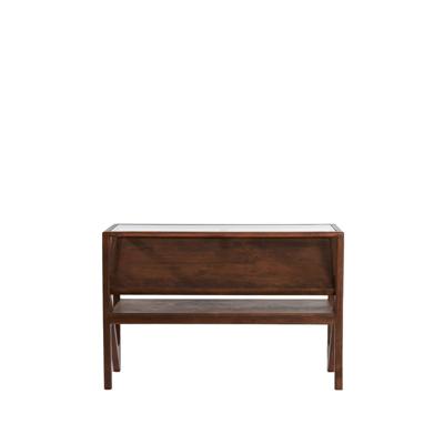 Light & Living Sidetable 'Yuki' Acaciahout en glas, 119cm