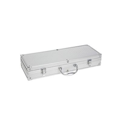 BARBECUEGEREEDSCHAPSET RVS 4 DLG, IN ALUMINIUM KOFFER 46X16X8CM