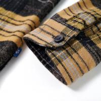 Kindershirt geruit 116 geel en zwart - thumbnail