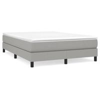 Boxspring met matras stof lichtgrijs 140x190 cm - thumbnail