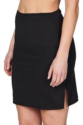 J&C gladde onderrok dames 50 cm - Wit, zwart, huidskleur