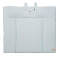 Verschoonmatje - ROBA - Benny Bear gezicht - 85 x 75 cm - Lichtblauw - thumbnail