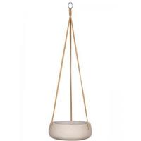 Rough Eco-line hangende bloempot M 29x11 cm Eileen lichtgrijs - thumbnail