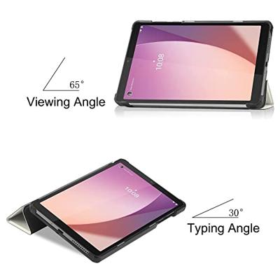 Lunso - Lenovo Tab M8 Gen 4 (8 inch) - Tri-Fold Bookcase hoes - Lazy Cat Lunso - Lenovo Tab M8 Gen 4 (8 inch) - Tri-Fold Bookcase hoes - Lazy Cat