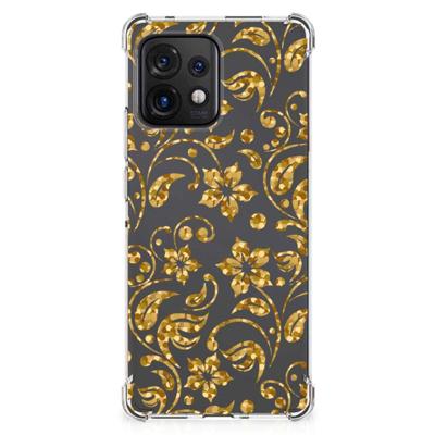 Motorola Edge 40 Pro Case Gouden Bloemen Motorola Edge 40 Pro Case Gouden Bloemen