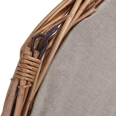 VidaXL Houtmand met handvat 57x46,5x52 cm wilgenhout bruin