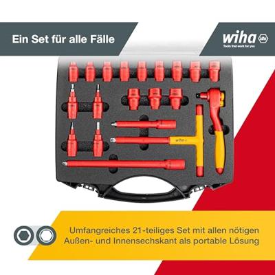 Wiha 43023 | Ratelsleutelset | Geisoleerd | 3/8" | 21-delig - 43023