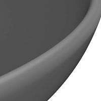 Wastafel rond 32,5x14 cm keramiek mat donkergrijs - thumbnail
