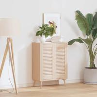 Kastdeuren met lamellen 2 st 69x29,5 cm massief grenenhout - thumbnail