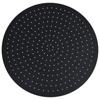 VidaXL Regendouchekop rond 50 cm roestvrij staal zwart - thumbnail