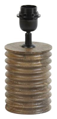 Light & Living Tafellamp 'Mauro' Mangohout, 25cm, kleur Mat Bruin (excl. kap)