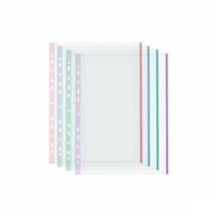 Hoezen Pincello Blauw Rood Groen Paars Multicolour A4 Plastic 25 x 0,5 x 31 cm (48 Stuks) - thumbnail