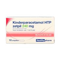 Healthypharm Paracetamol kinderen 240mg 10 Zetpillen - thumbnail