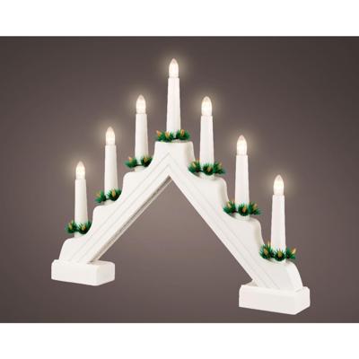 Lumineo Led kaarsenbrug hout op batterij