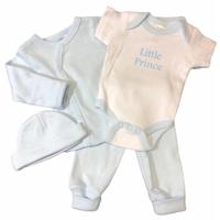 Soft Touch Babykleding Set Prince Blauw 4-delig Mt 50/56 - thumbnail