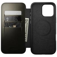 Nomad Modern Horween lederen folio iPhone 16 Pro Max - Green Chrome - thumbnail