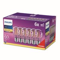 Philips Ledlamp 6 Stuks Cl A60 Cl Nd 60w E27 - thumbnail