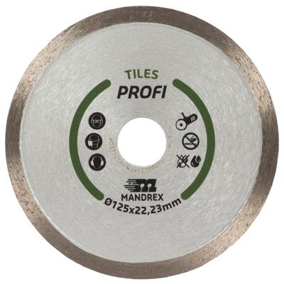 Diamantzaagblad 125mm Mandrex Tegels profi